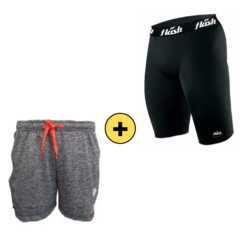 Combo corto! short gs bolsillos+bermuda spandex