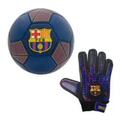 Combo barcelona!pelota n5 deus+guantes de arquero