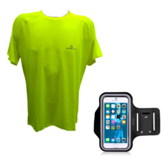 Combo runner! remera dry fit+brazalete porta celu - comprar online