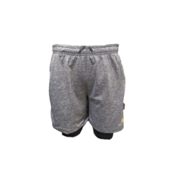 Combo corto gris!bermuda bolsillos+short con calza - tienda online