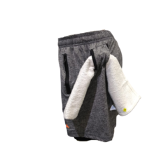 Combo corto gris!bermuda bolsillos+short con calza