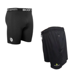 Combo depo!!Short bolsillos+calza ciclista c/badana - comprar online