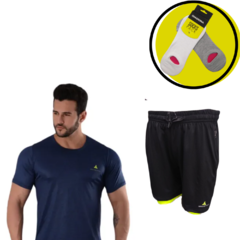 combo verano!remera dry fit+short c/calza+medias gratis!