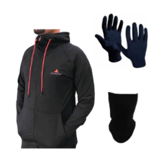 Conjunto hombre!! campera deportiva+ cuello térmico+ guantes