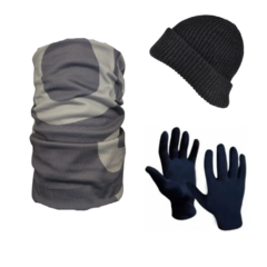 Cuello Termico Salomon Necktube 40143+guantes Termicos+gorro