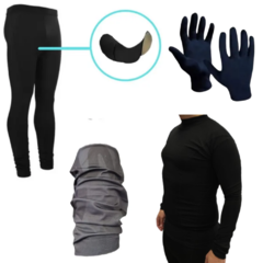 Combo!camiseta Termica+calza Ciclista+guantes+cuello Salomon
