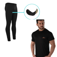 Combo! Calza Ciclista Larga Hombre+remera Dry Fit Ng