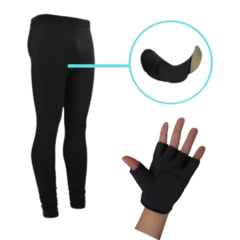 Combo Bike! Calza Ciclista Larga Hombre+ Guantes Neoprene