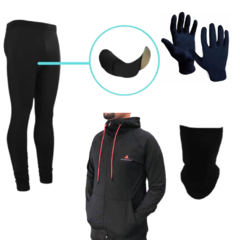 Combo!campera Deportiva+calza Ciclista+cuelloguantes Termico