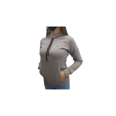 Buzo Gris Mujer Algodón Urbano Deportivo +camiseta Termica N - PASION AL DEPORTE