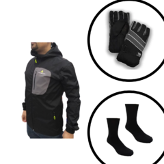 Campera Lluvia De Hombre +guantes Abrigo Y Medias Termicas - comprar online