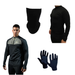 Buzo Lycra Hombre Bulyu2 +camiseta Termica+cuello Guantes