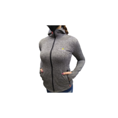 Campera Deportiva Mujer Capucha X 2 - Gris Negro en internet