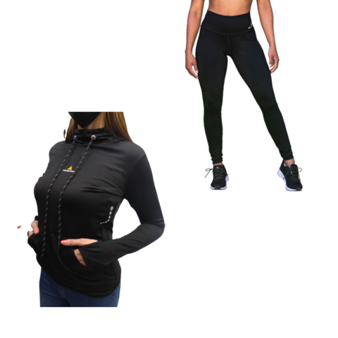 Conjunto Mujer! Buzo Lycra + Calza Deportiva Urban Lux Ng