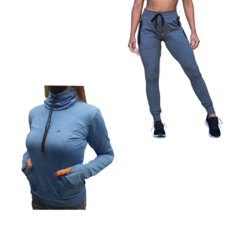 Conjunto Deportivo Mujer! Buzo Lycra + Pantalon Puño Lycra gs