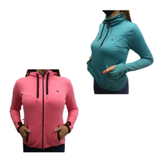 Campera Mujer Algodón Bolsillos (fu) +buzo Lycra Tur -camal