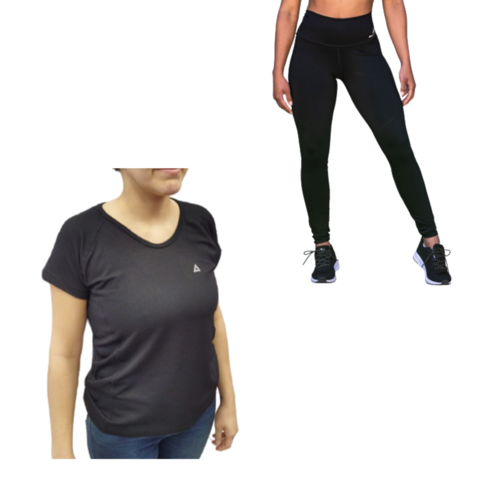 Conjunto! Remera Deportiva Mujer + Calza Lycra Mujer Urban