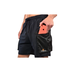 Pantalon Deportivo Hombre Chupin Lycra +short Cargo Bolsillo - comprar online
