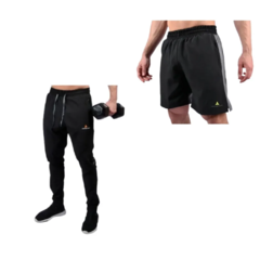 Pantalon Hombre Microfibra Deportivo + Bermuda Microfibra Ng