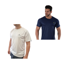 Remera Hombre Deportiva Urban Luxury X 2 - blanco azul