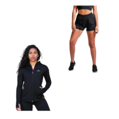 Conjunto Deportivo!campera Lycra Mujer + Short C/calza Mujer