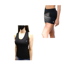 Conjunto Deportivo! Musculosa Mujer +pollera C/calza Mujer