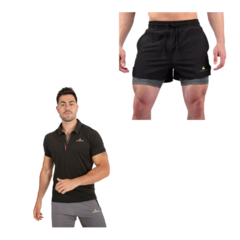 Conjunto! Chomba Hombre Lycra +short Microfibra Con Calza NG