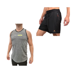 Conjunto! Musculosa Hombre G4 +short Microfibra Liviano NG