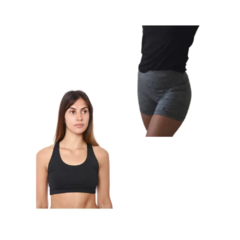 Conjunto Deportivo! Top Mujer Cruzado +calza Corta Lycra gs - comprar online