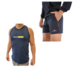 Conjunto! Musculosa Hombre Az+ Short Microfibra AZ