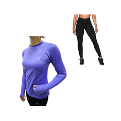 Conjunto! Calza Mujer Deportiva + Camiseta Termica Mujer FU