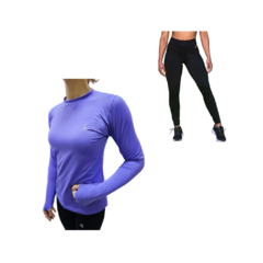 Conjunto! Pantalon Lycra Mujer + Camiseta Termica Mujer VI