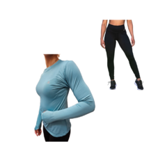 Conjunto! Calza Mujer Deportiva + Camiseta Termica Mujer TUR