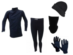 Combo termico adulto completo!! camiseta+calza+gorro+cuello y guantes termicos