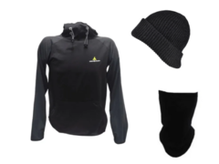 Combo hombre!!buzo deportivo n+gorro+cuello termico