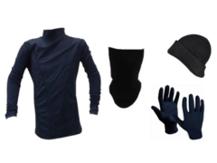 Combo termico!! camiseta adulto+gorro lana+cuello y guantes