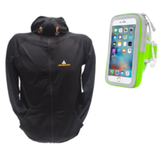 Combo running! Campera deportiva+brazalete celular