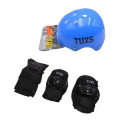 Combo proteccion niño!casco az+codera+muñequera+rodillera - comprar online