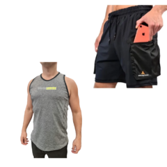 Conjunto! Musculosa Hombre G4 +short Cargo Bolsillos Lateral - comprar online