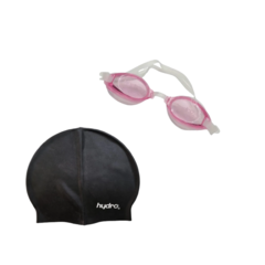 Combo Natación Niño! Gorra Silicona Ng + Antiparra Rosa