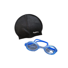 COMBO NATACIÓN ADULTO! Gorra Silicona Ng + Lente Hydro Azul