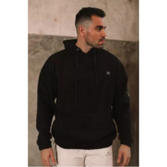 Buzo Polar Oversize Deportivo/urbano Hombre Con Capucha - Buzopocap Negro en internet