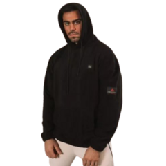 Buzo Polar Oversize Deportivo/urbano Hombre Con Capucha - Buzopocap Negro