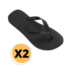 COMBO HAVAIANA! 2 Pares Ojotas Havaianas Negro - 4000016