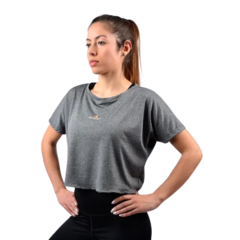 Remera Pupera Mujer Deportiva Urbana Lycra X2 NEGRO Y GRIS en internet