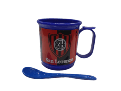 Taza de Plastico con Cuchara San Lorenzo - TAZACU
