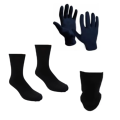 Combo Black!! Medias Térmicas + Guantes Term+cuello Termico