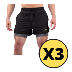 Short con calza y bolsillos deportivo hombre ng shlybccmicro x 3 unidades!!