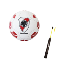 COMBO FUTBOL! PELOTA DRB RIVER N°3 + INFLADOR DRB