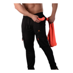 Combo Deportivo! Camiseta Termica Reflectiva Negro + Pantalón Cargo Negro en internet